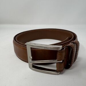 Allen Edmonds Dress Belt Mens 36” Tan Brown Leather Calfskin Handcrafted USA